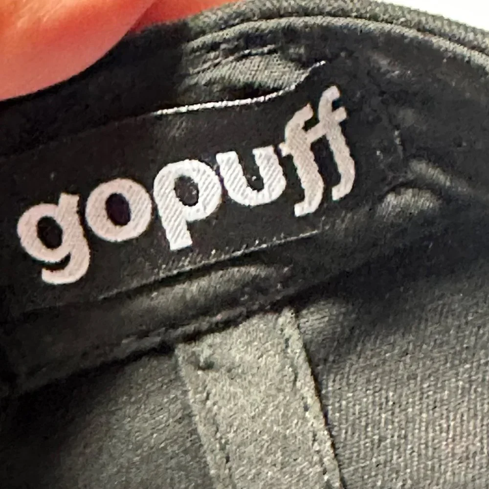 Gopuff Delivery Black Adjustable Strap Back Trucker Hat Baseball Cap NWOT - Picture 6 of 7